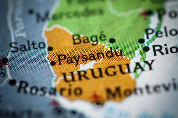 Paysandu Uruguay Mapa — Foto de Stock