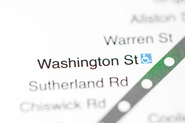 Estación Washington Mapa Del Metro Boston — Foto de Stock