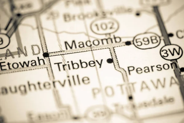 Триббі Оклахома Уса Карті — стокове фото