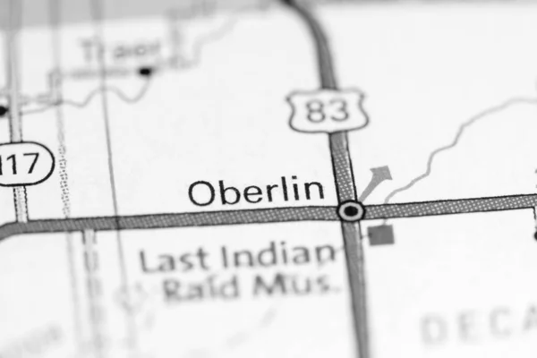 Oberlin Kansas Usa Auf Einer Karte — Stockfoto