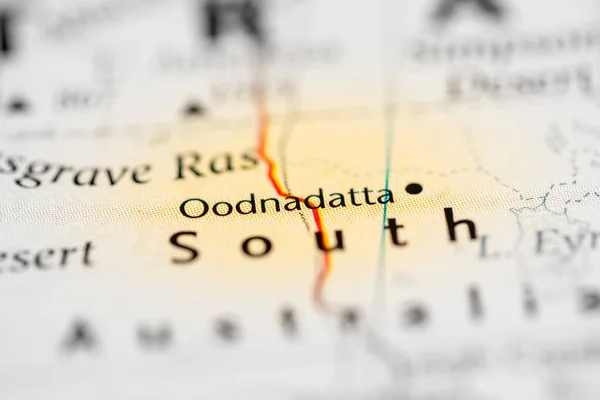 Oodnadatta Australia Mapa — Foto de Stock