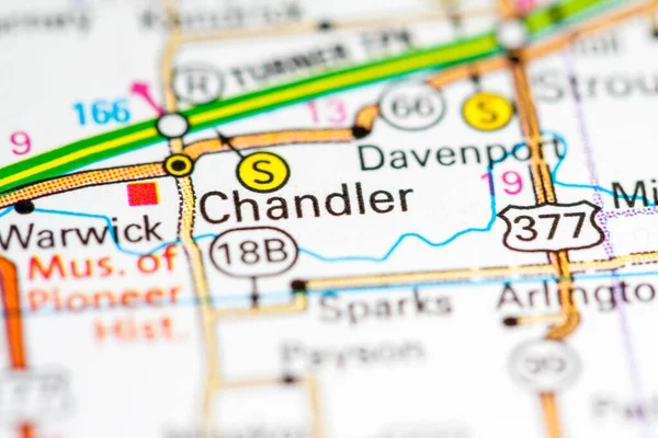 Chandler Oklahoma Usa Map — Stok fotoğraf