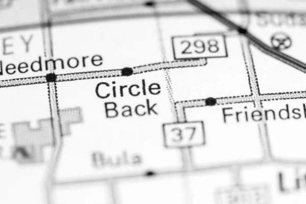 Circle Back Texas Usa Map — Stock Photo, Image