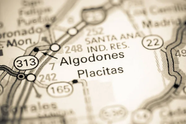 Algodones Nuevo México Eeuu Mapa — Foto de Stock
