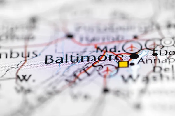Baltimore Eua Mapa — Fotografia de Stock