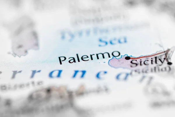 Palermo Italia Mapa — Foto de Stock