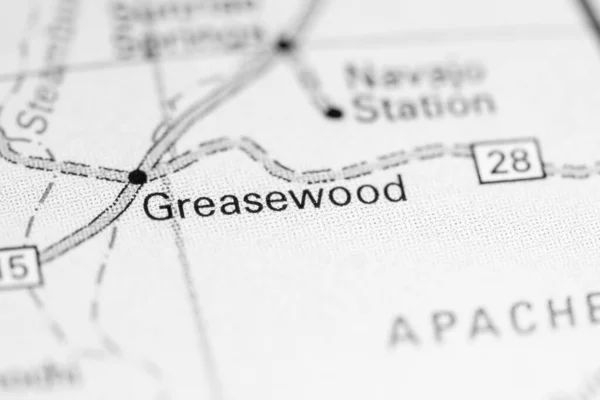 Greasewood Arizona Eua Sobre Mapa — Fotografia de Stock