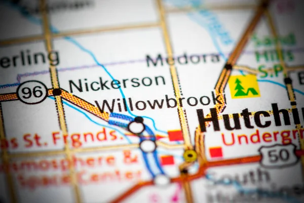 Willowbrook Kansas Eua Sobre Mapa — Fotografia de Stock
