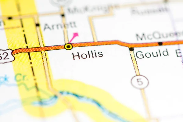 Hollis Oklahoma Usa Auf Einer Karte — Stockfoto