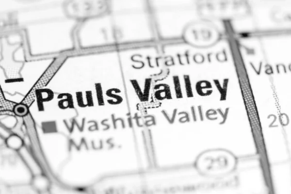 Pauls Valley Oklahoma Usa Map — Stok fotoğraf