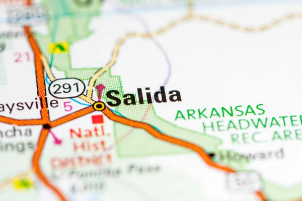Σαλίντα Κολοράντο Usa Ένα Χάρτη — Φωτογραφία Αρχείου