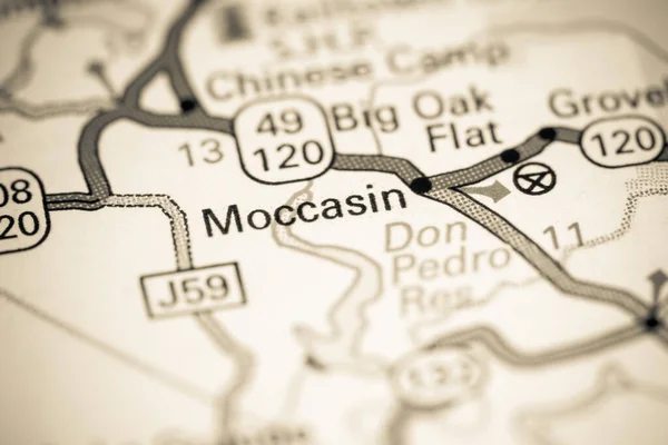 Mokaszin Kalifornia Usa Térképen — Stock Fotó