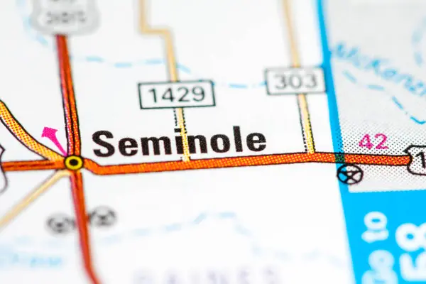 Seminole Texas Usa Map — 스톡 사진