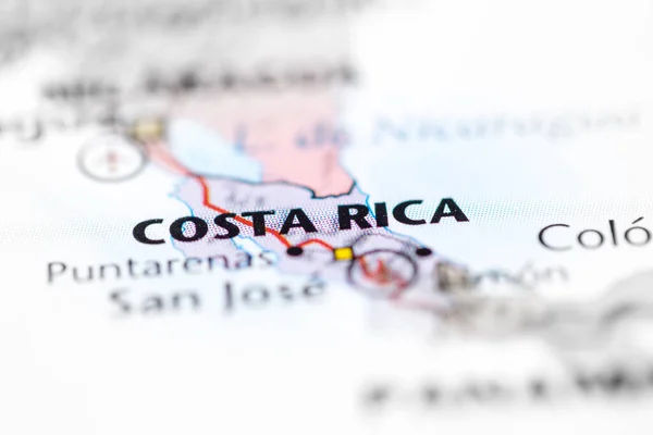 Costa Rica Kaart — Stockfoto