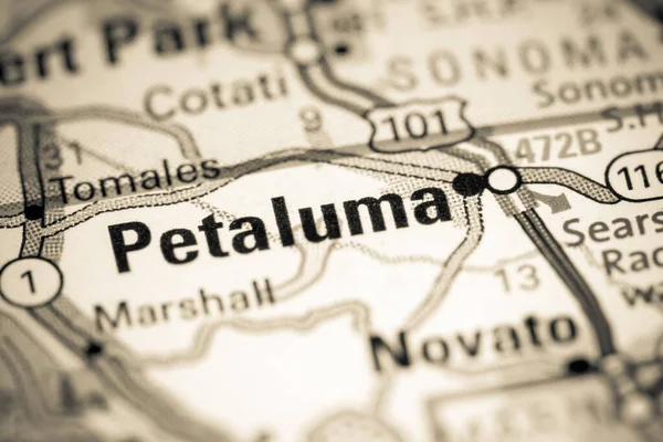 ペタルーマ カリフォルニアだ 地図上のアメリカ — ストック写真