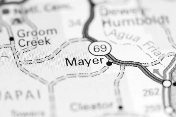 Mayer Arizona Haritada Usa — Stok fotoğraf
