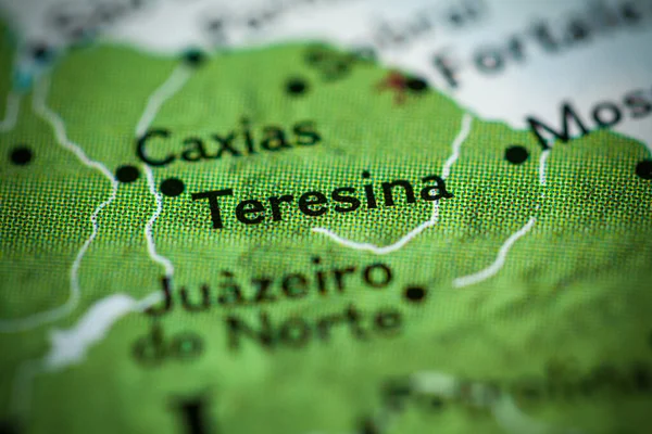Teresina Brésil Sur Carte — Photo