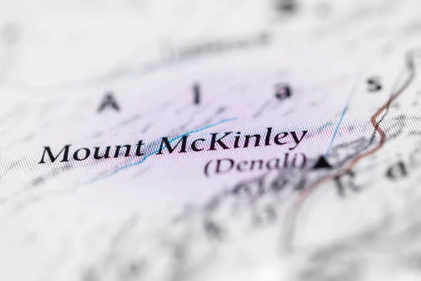 Mount McKinley. USA on the map