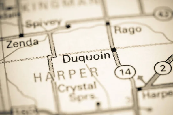 Duquoin Kansas Haritada Usa — Stok fotoğraf