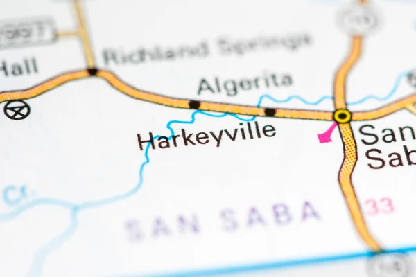 Harkeyville Teksas Haritada Usa — Stok fotoğraf