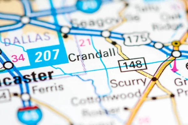 Crandall Texas Usa Map — Stok fotoğraf
