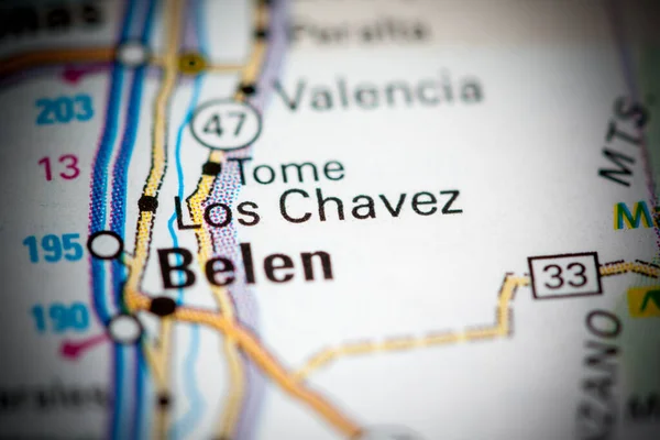 Los Chavez Novo México Eua Sobre Mapa — Fotografia de Stock