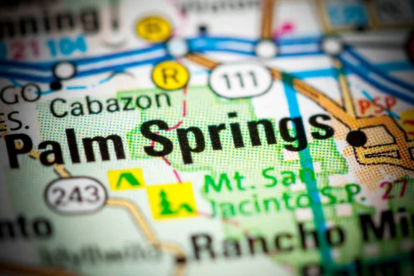 Palm Springs California Usa Map — 스톡 사진