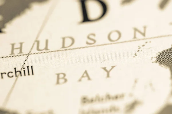 Hudson Bay Sulla Mappa — Foto Stock