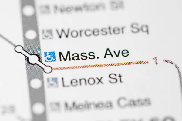 Misa Estación Ave Mapa Del Metro Boston —  Fotos de Stock
