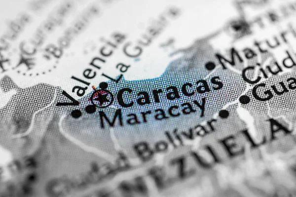 Caracas Venezuela Mapa — Foto de Stock