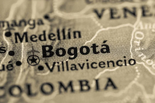 Bogota Kolumbien Auf Der Karte — Stockfoto