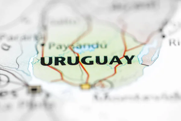 Uruguay Mapa — Foto de Stock