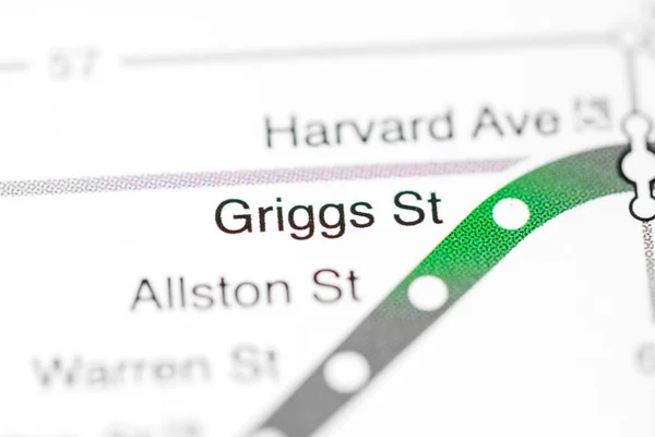 Estación Griggs Mapa Del Metro Boston —  Fotos de Stock