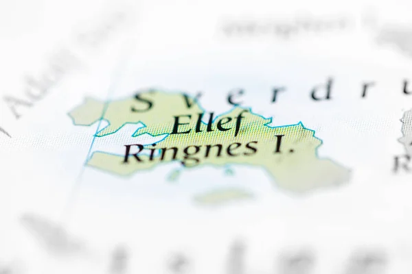 Νήσος Έλεφ Ρίνγκς Καναδάς Στο Χάρτη — Φωτογραφία Αρχείου