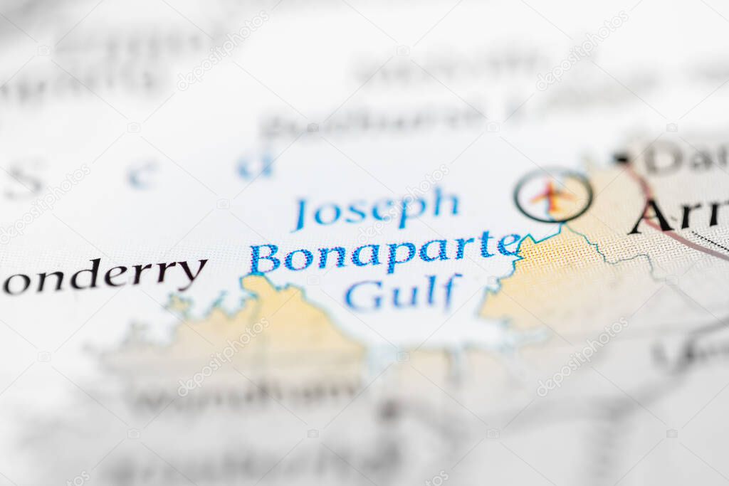 Joseph Bonaparte Gulf. Australia on the map