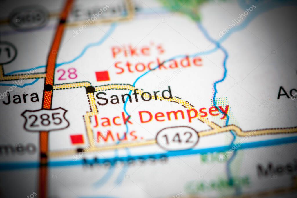 Sanford. Colorado. USA on a map