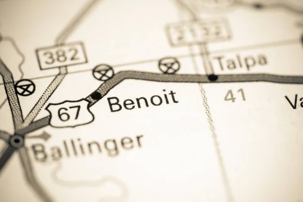 Benoit Texas Eeuu Mapa —  Fotos de Stock