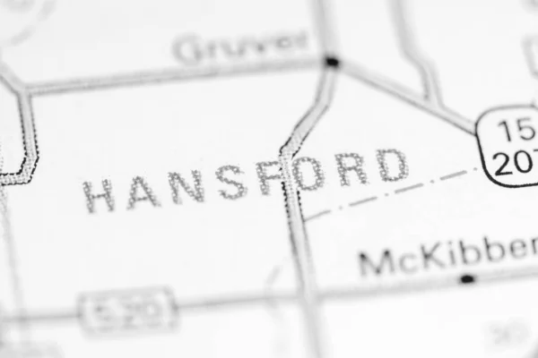 Χάνσφορντ Τέξας Usa Ένα Χάρτη — Φωτογραφία Αρχείου
