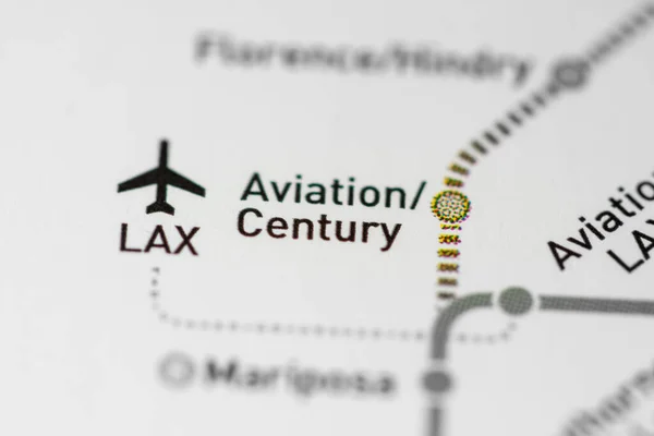 Aviation/Century Station. Los Angeles Metro map.
