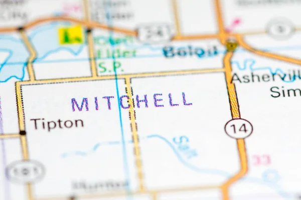 Mitchell Kansas Usa Map — 스톡 사진