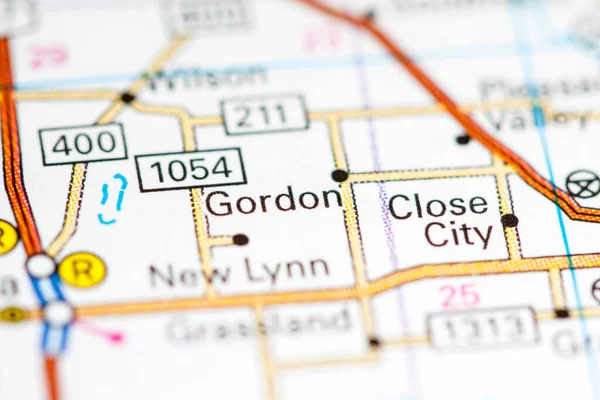 Gordon Texas Eeuu Mapa — Foto de Stock
