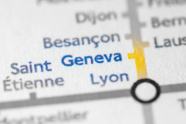 Γενεύη Ελβετία Γεωγραφικό Χάρτη — Φωτογραφία Αρχείου