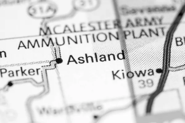 Ashland Oklahoma Usa Map — Stok fotoğraf