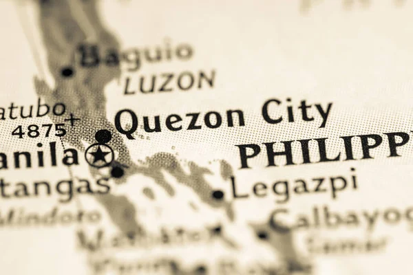 Quezon City Filipinas Mapa — Fotografia de Stock