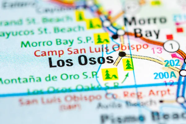 Los Osos California Usa Map — 스톡 사진