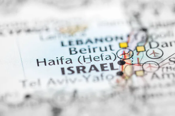 Haifa Israel Map — Stock Photo, Image