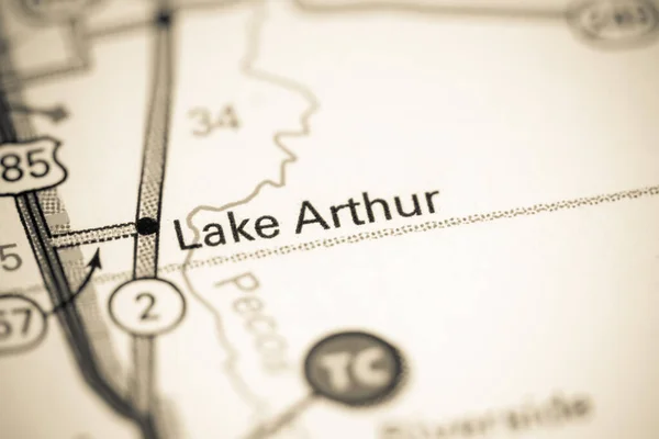 Lake Arthur New Mexico Usa Map — Stock Photo, Image