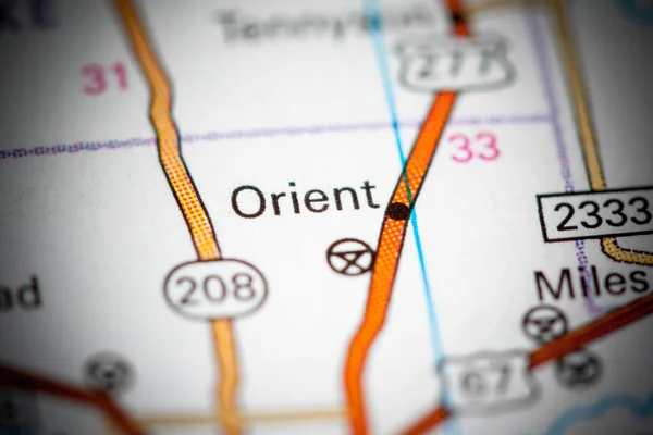 Orient Texas Usa Mapě — Stock fotografie
