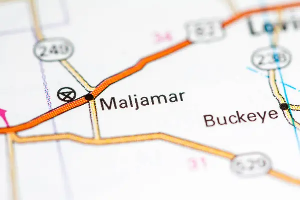 Maljamar. New Mexico. USA on a map