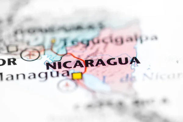 Nicaragua Interactieve Kaart — Stockfoto